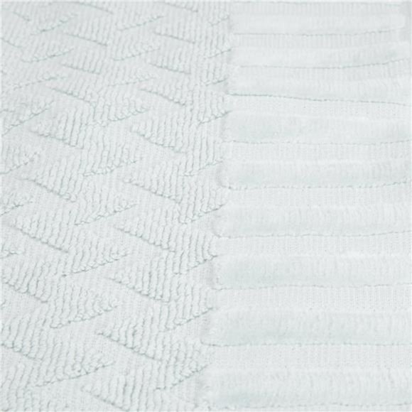 6-Piece Cotton Deluxe Plush Bath Towel Set – Chevron Pattern Plush Sculpted Spa - Picture 3 of 6